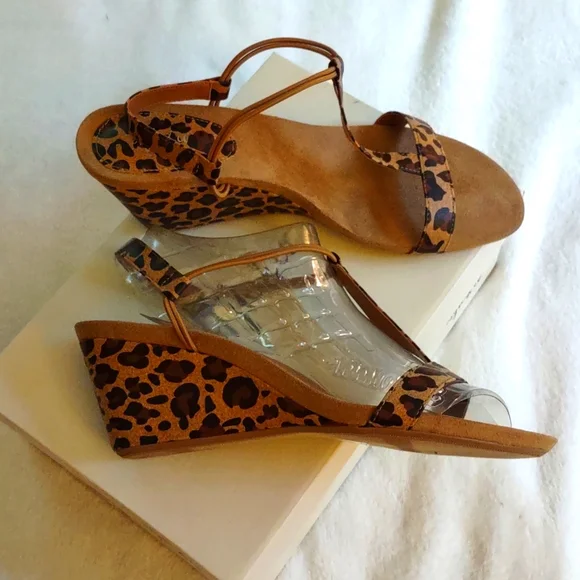 Style & Co Leopard Wedge Sandals.sz 10 NWB - Picture 2 of 5